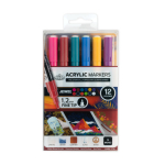 R&L ACRYLIC PAINT MARKERS - 12 FINE JEWEL MARK-2720