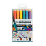 R&L ACRYLIC PAINT MARKERS - 6 ULTRA FINE RAINBOW MARK-2742