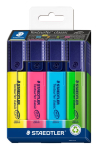 STAEDTLER TEXTSURFER CARDBOX 4 ASSORTED COLOURS     364 C4