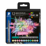 STAEDTLER PIGMENT ARTS BRUSH PEN 12 SET PASTEL 371 C12-2