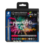 STAEDTLER PIGMENT ARTS PEN CALLIGRAPHY 12 COLOURS 375 C12