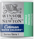 WN COTMAN WATERCOLOUR 1/2 PAN EMERALD 0301235