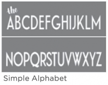 SIMPLE ALPHABET 6inchx18inch 2-PART AMERICANA® DECOR™ STENCIL