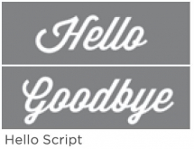 HELLO SCRIPT 6inchx18inch 2-PART AMERICANA® DECOR™ STENCIL