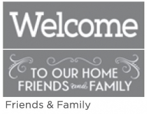 FRIENDS & FAMILY 6inchx18inch 2-PART AMERICANA® DECOR™ STENCIL