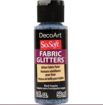 SOSOFT BLACK SEQUINS 59ml FABRIC ACRYLIC DSSFG18-30