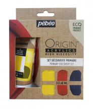 PEBEO ORIGIN ACRYLICS 3 x 60ml DISCOVERY SET PRIMARY 817410