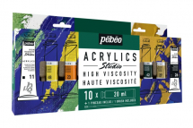 PEBEO STUDIO ACRYLIC 10 x 20ml TUBES WITH BRUSH 833316