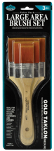 R&L 3PC GOLD TAKLON BRUSH SET RART-140