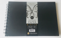 A5 LANDSCAPE ARTIST HARDBACK SPIRAL SKETCH BOOK BLACK COVER