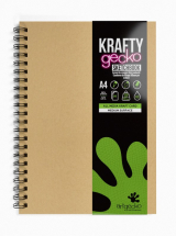 KRAFTY GECKO A4 PORTRAIT KRAFT CARD 170gsm  GEC307