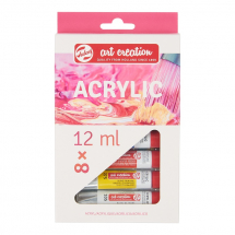 TALENS ART CREATION ACRYLIC COLOUR SET 8X12ML 9021708m