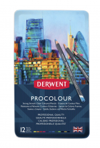 DERWENT PROCOLOUR TIN OF 12 PENCILS 2302505
