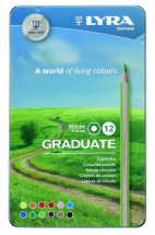 LYRA GRADUATE COLOURED PENCILS 12PCS METAL TIN SET L2871120
