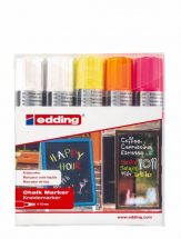 EDDING E-4090/5 PROF CHALK MARKER SET ASSORT 4-4090-5999