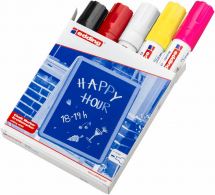 EDDING E-4090/5 CHALK MARKER BOX ASSORTED 4-4090999