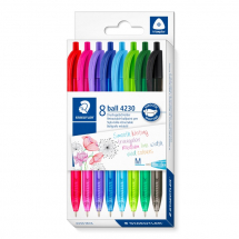 STAEDTLER RAINBOW BALLPOINT PEN 8 ASS COLOURS     4230 MC8