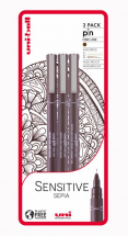 UNI PIN 3PC PLASTIC FREE PACK SENSITIVE SEPIA 238212790