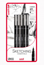 UNI PIN 5PC PLASTIC FREE PACK SKETCHING ESSENTIALS 238212794
