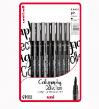 UNI PIN 8PC PLASTIC FREE PACK CALLIGRAPHY 238212801
