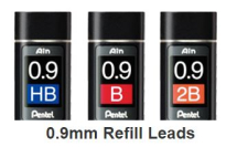 PENTEL LEADS 0.9mm - 2B