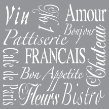 FRENCH LIVING 12inchx12inch AMERICANA® DECOR<sup>(TM)</sup> STENCIL