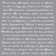 OLD FRENCH SCRIPT 12inchx12inch AMERICANA® DECOR<sup>(TM)</sup> STENCIL