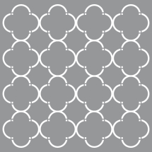 MOD QUATREFOIL 12inchx12inch AMERICANA® DECOR<sup>(TM)</sup> STENCIL