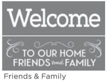 FRIENDS & FAMILY 6inchx18inch 2-PART AMERICANA® DECOR<sup>(TM)</sup> STENCIL