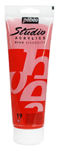 PEBEO 019 TRANS. VERMILION 250ml STUDIO ACRYLIC 164019