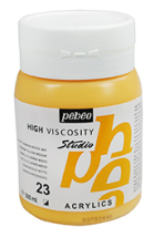 PEBEO 023 MED. CADMIUM YELLOW 500ml STUDIO ACRYLIC 179023