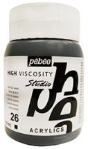 PEBEO 026 MARS BLACK 500ml STUDIO ACRYLIC 179026