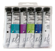 PEBEO ACRYLIC HIGH VISCOSITY  6 ASSORTED TUBES 20ml 833500