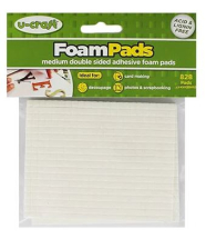 U-CRAFT FOAM PADS 5 x 5 x 3mm 414 DOUBLE SIDED PADS 200486