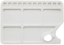PLASTIC 17 WELL RECTANGULAR PALETTE LARGE 340mmx235mm