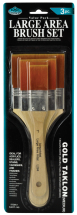 R&L 3PC GOLD TAKLON BRUSH SET RART-140