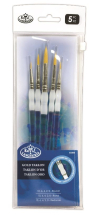ROYAL SOFT GRIP BRUSH SET GOLD TAKLON ROUND SG303