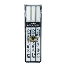 ARTLINE BLACK CALLIGRAPHY PEN WALLET OF 3 EK240W3