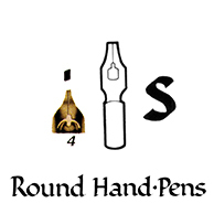 Wm. MITCHELL R.H. LEFT OBLIQUE NIBS 4 35225  ROUND HAND