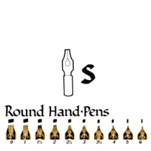 Wm. MITCHELL LEFT OBLIQUE ASST NIBS 12 ROUND HAND 35192