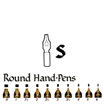 Wm. MITCHELL R.H. SQ CUT NIBS -12 ASSORTED ROUND HAND 35070