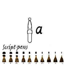 Wm. MITCHELL SCRIPT PEN NIBS - 12 ASSORTED           35315