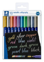 STAEDTLER METALLIC CALLIGRAPHY PEN WALLET 10PCS 8325 TB10