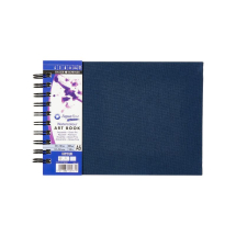 DR AQUAFINE LINEN ARTBOOK A5 L NAVY BLUE 300G 20S D476217500