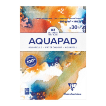 CLAIREFONTAINE GOLDLINE AQUA PAD A3 30SH WHITE 300G 975722C