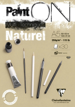 CLAIREFONTAINE PAINTON NATURAL PAD A5 250G 30SH 96539C
