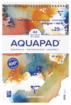 CLAIREFONTAINE GOLDLINE AQUA PAD SPIRAL A3 25SH 976104C