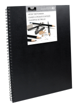 R&L A3 SKETCHBOOK WITH SIDE SPIRAL RSB-A3