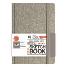 R&L A6 HARDBACK SKETCHBOOK GREY FABRIC 4 X 6 SKTGRY-46