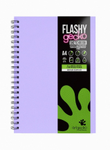 FLASHY A4 SPIRAL LILAC GECKO SKETCHBOOK  GEC212